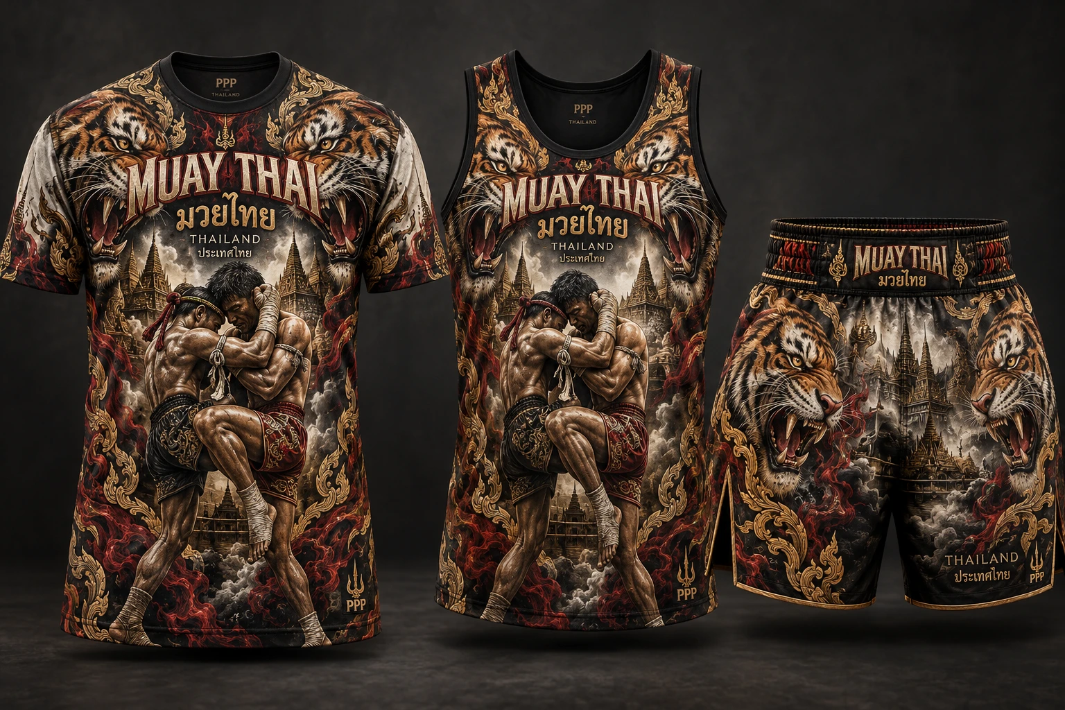 Muay Thai Tiger Clinch · Singlet